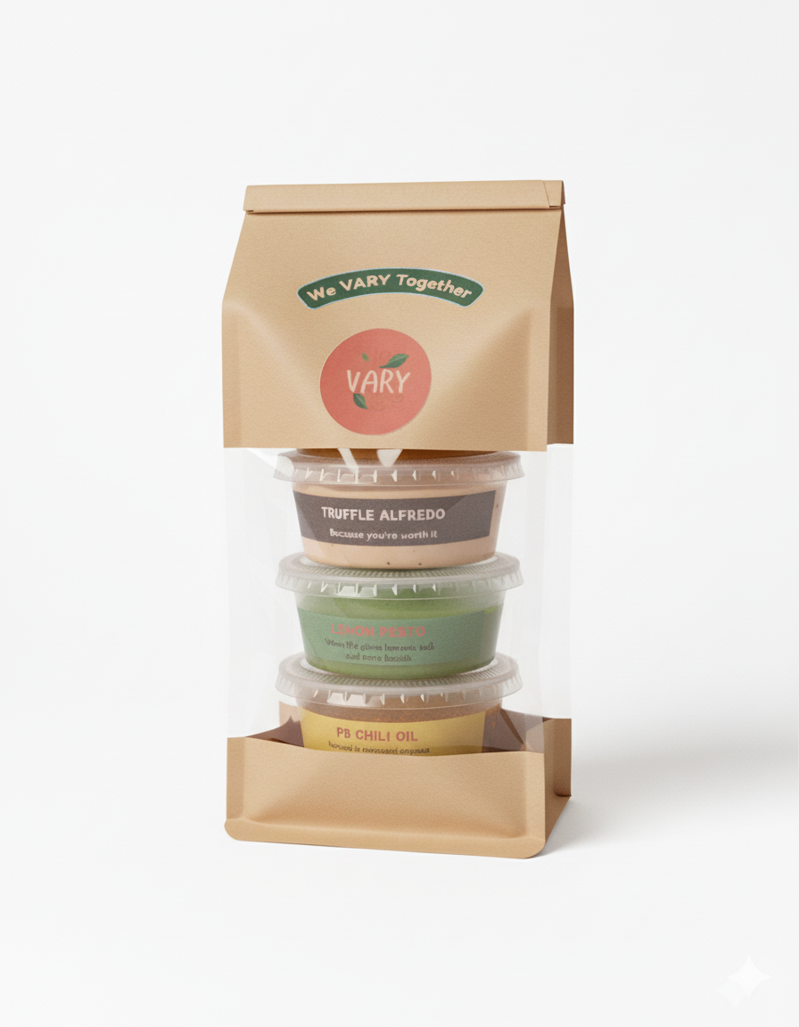 Frozen Pasta Sauce in Variety Pack – 4 Flavors, Single-Serve | Gluten-Free, No Waste