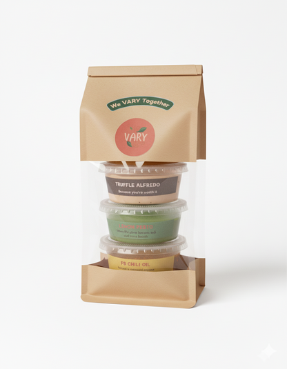 Frozen Pasta Sauce in Variety Pack – 4 Flavors, Single-Serve | Gluten-Free, No Waste